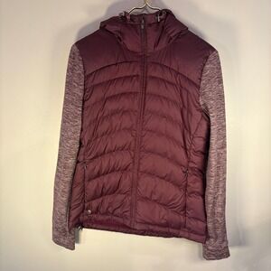 Outdoor Research Plaza Jacket Hooded Burgundy Heathered Women‎ M Lightweight